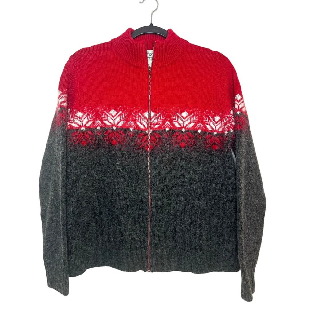 Genuine Sonoma Jean Company Vintage Wool Blend Jacket Full Zip‎ Red Long Sleeve